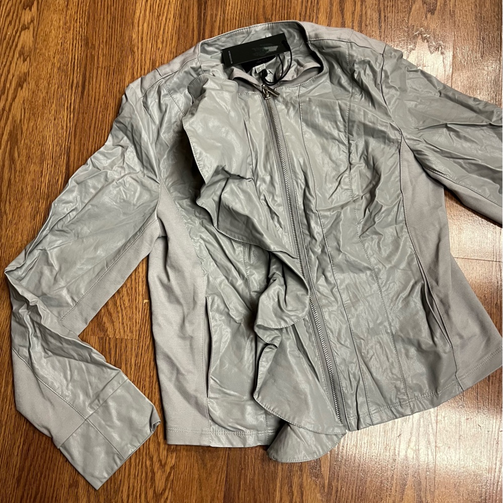 NWT Faux Leather Jacket Moto Jacket Vegan Leather Jacket Coat Spring Jacket